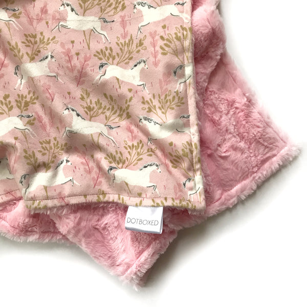 Minky Blanket - Magical Unicorn Forest - Dotboxed