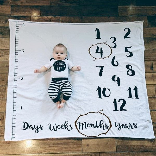 MILESTONE BLANKET AGE GROWTH pre order 4 5 weeks Dotboxed
