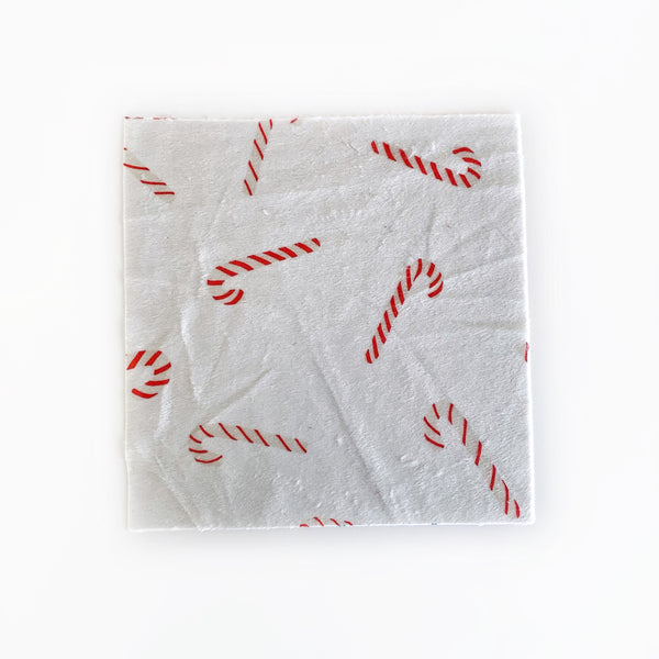 Mini Lovey or Mini Crinkle Blanket - Tossed Candy Canes