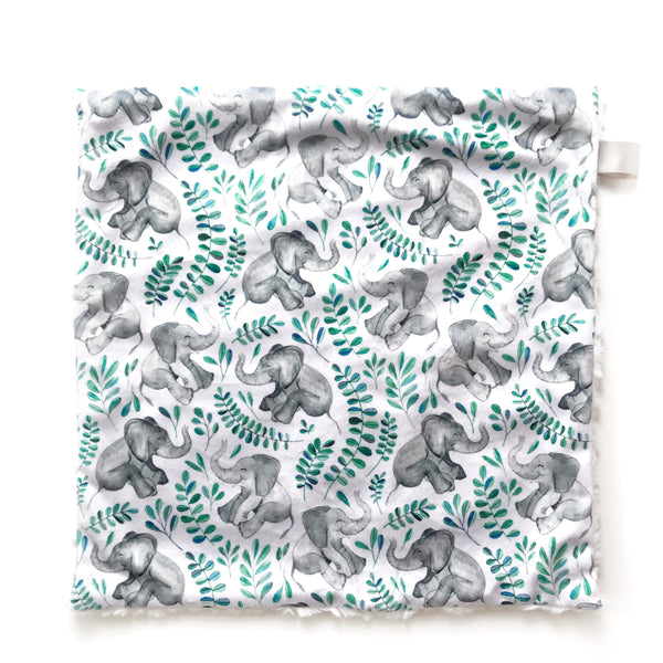 Lovey Blanket - Elephants and Leaves