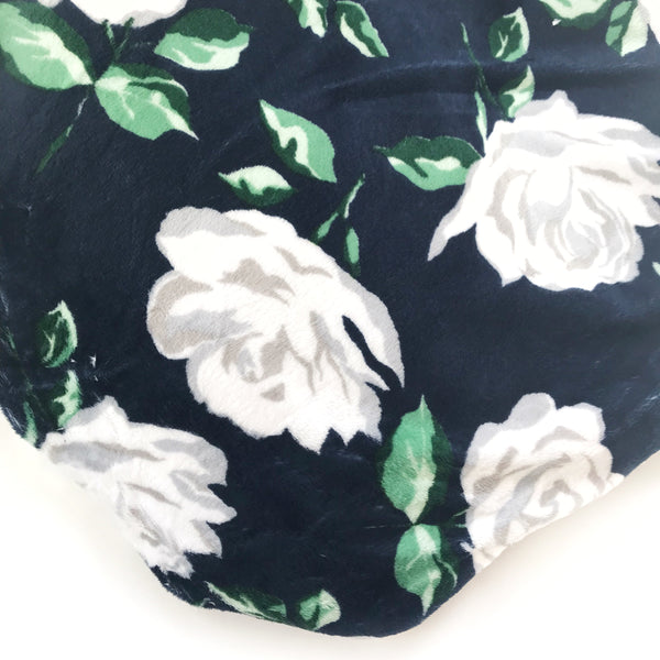 Navy Floral Minky Blanket - Dotboxed
