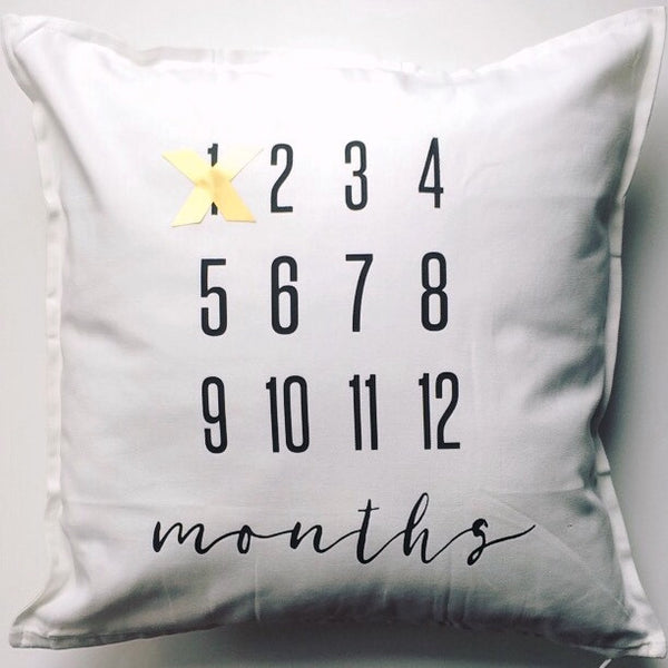 MILESTONE PILLOW ONE OF A KIND - MONTHS - Wholesale - Dotboxed