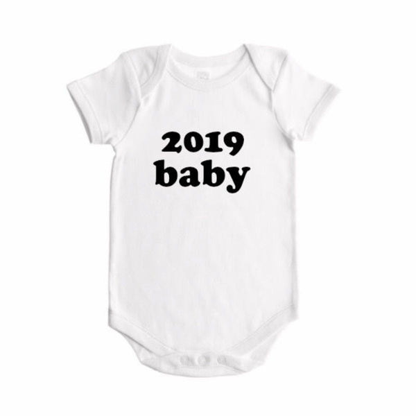 2019 baby (bold font) announcement - BODYSUIT - Wholesale - Dotboxed