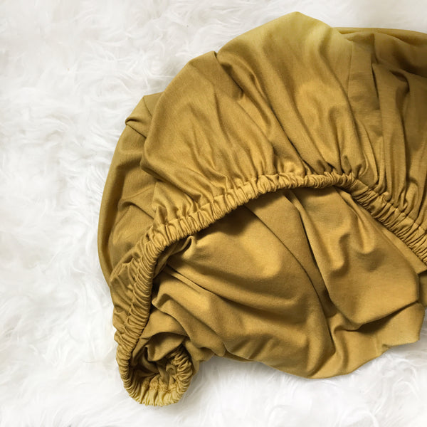 Bamboo Crib Sheet - Gold Palm - Dotboxed