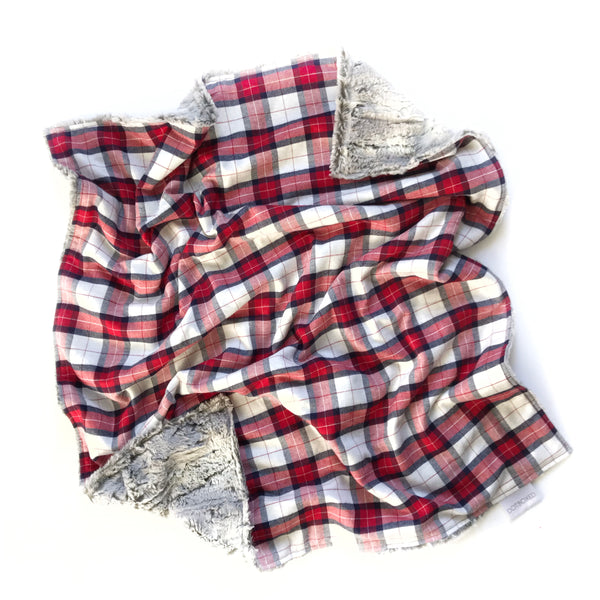 Plaid Blanket RED AND WHITE CHECK - Dotboxed