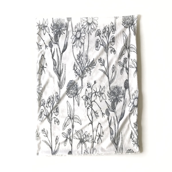 Minky Blanket - Botanical Floral - Dotboxed