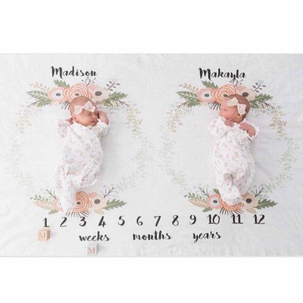 ANNIVERSARY BLANKET - FLORAL WREATH 1 TWINS - Dotboxed