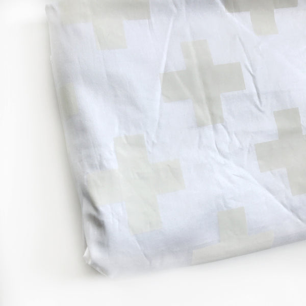OFF WHITE PLUS SIGNS ON WHITE BLANKET - Dotboxed
