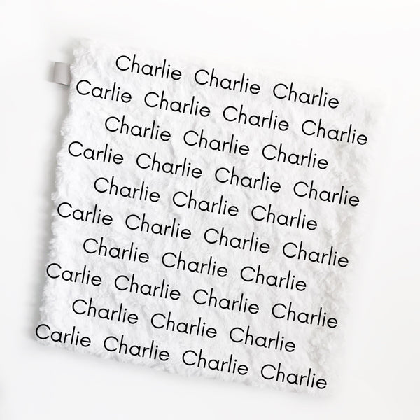 Personalized Name Lovey Blanket - NAME REPEAT